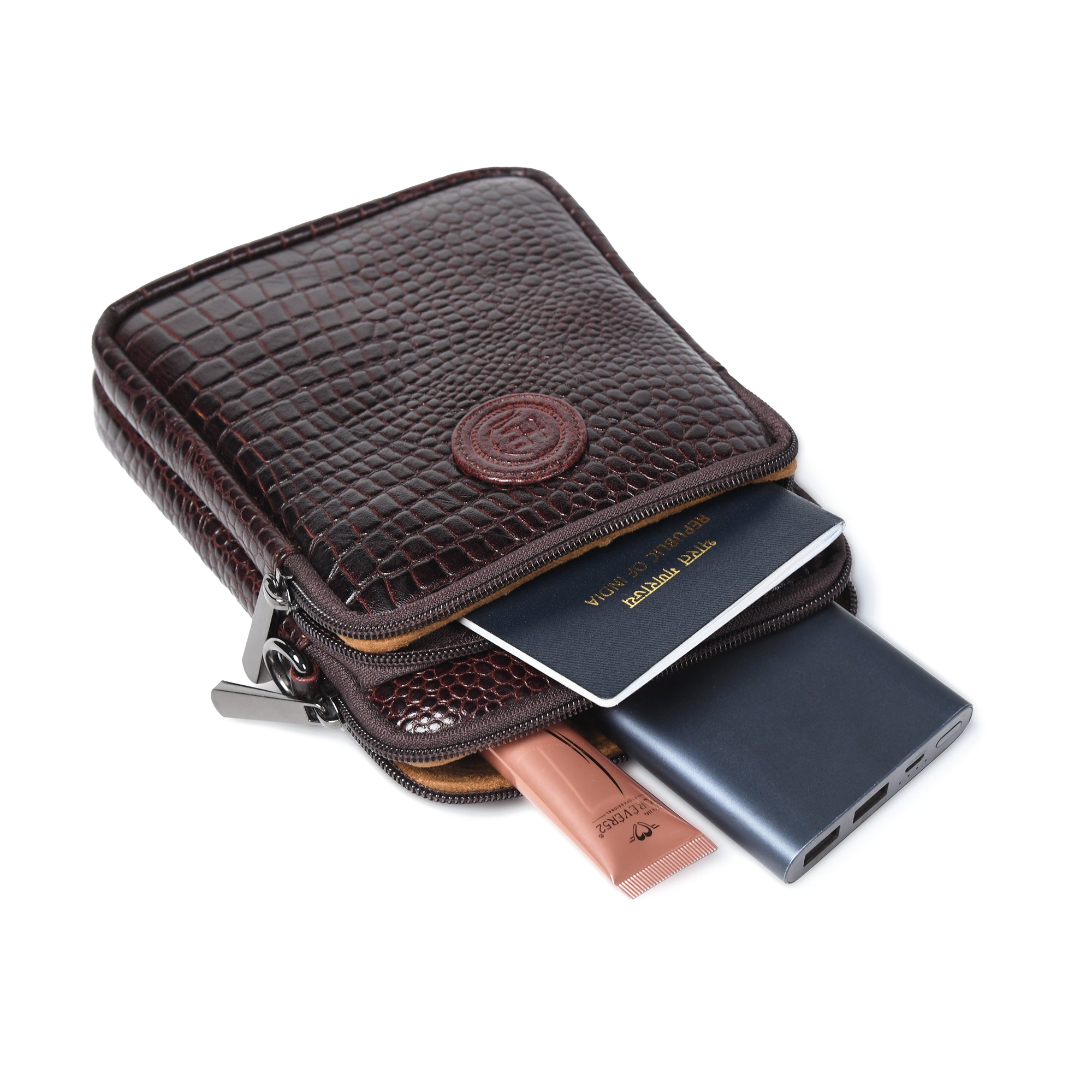 Croc Luxe Leather Sling Bag